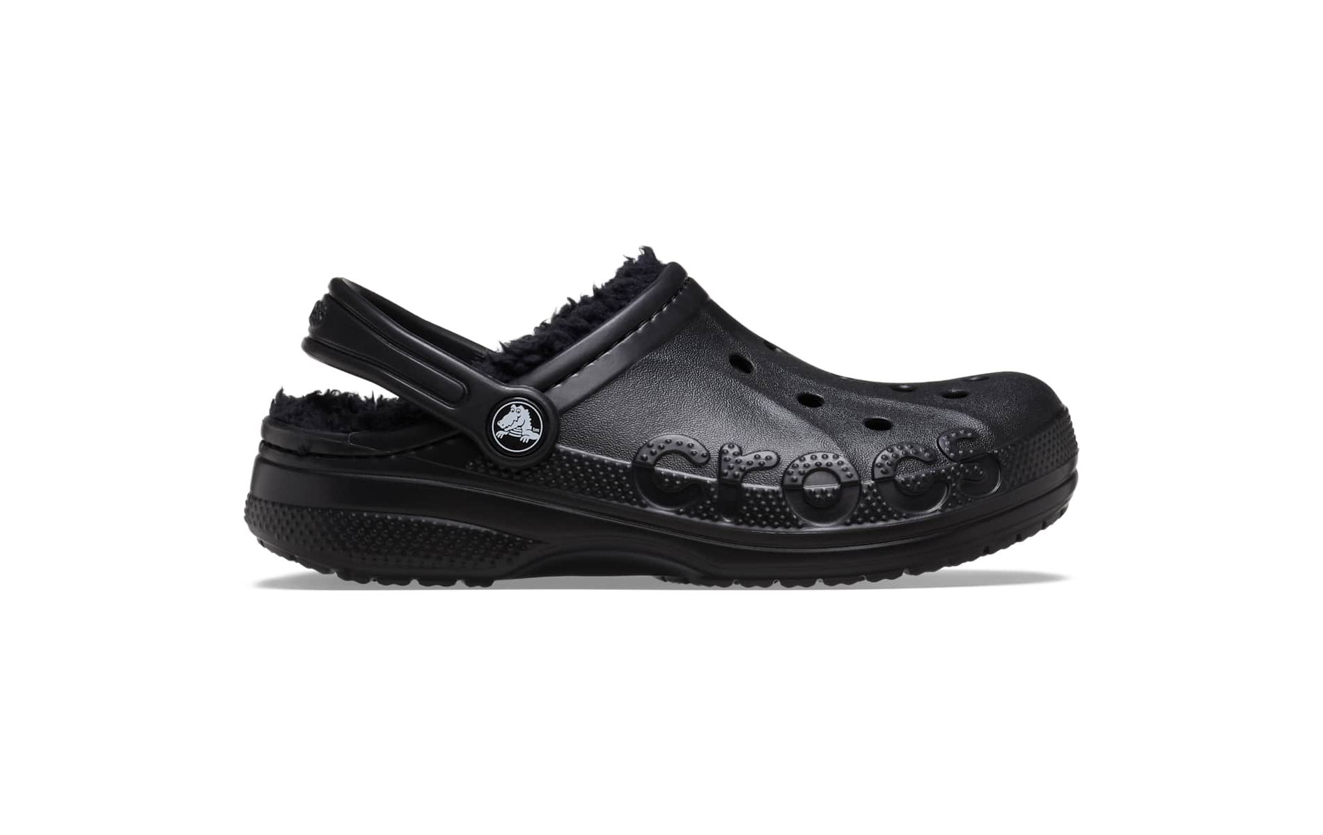 Crocs Kids Baya Lined Clogs, Black, J3
