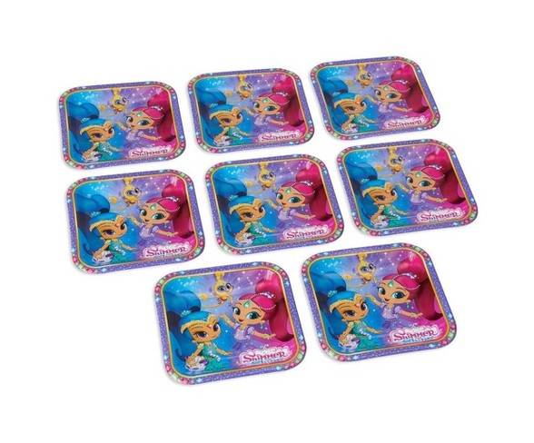 Shimmer And Shine Square Disposable Plates - 8ct