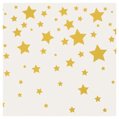 Tempaper Kids' Falling Stars Self Adhesive Removable Borders Wallpaper  Light Gray/gold : Target