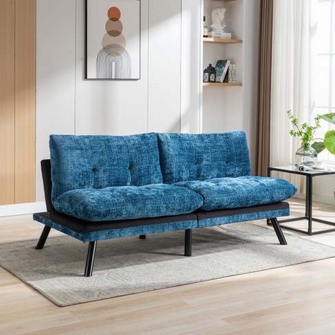 59.4 Upholstered Loveseat Sofa Couch, Pull-out Sofa Bed With Side Pocket,  Gray-modernluxe : Target