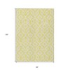 Yellow And Ivory Geometric Washable Indoor Outdoor Area Rug - 3 of 4