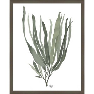 Amanti Art Seaweed 2 Blue Large by Fab Funky Wood Framed Wall Art Print - 1 of 4