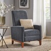 Modern Push-Back Recliner Chair, Upholstered Sofa Chair, Armchair with Rubberwood Legs, Wingback Accent Stools -Christopher Knight Home - 2 of 4