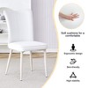 ORRD 2-Pack Modern Minimalist Dining Chairs - White PU Leather, Curved Design, Metal Legs - 4 of 4