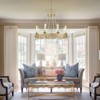 Rennnsan Lavrelle 33"W 8-Light Wagon Wheel Crystal Classic Dimmable Chandelier in Gold - 4 of 4