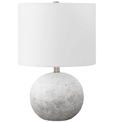 Monarch Specialties Lighting 20inchH Table Lamp Grey Concrete Ivory / Cream Shade Contemporary