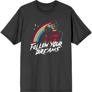 A Nightmare On Elm Street Follow Your Dreams Men's Crew Neck Short Sleeve Tee - 1 of 2