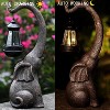 1 PC solar elephant statue, outdoor garden resin crafts for elephant statues, art decorations with solar LED lights - 2 of 4