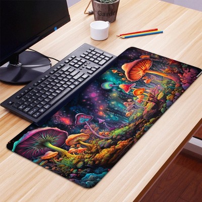 2pc Mushroom Large Gaming Mouse Pad E-Sports Office Keyboard Pad Computer Mouse Non-Slip Computer Mat Gift For Teen/Boyfriend