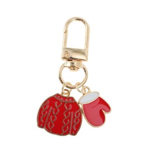 Unique Bargains Christmas Keychain Lobster Clasp Zinc Alloy Multicolored 2.17" 1 Pc - 1 of 4