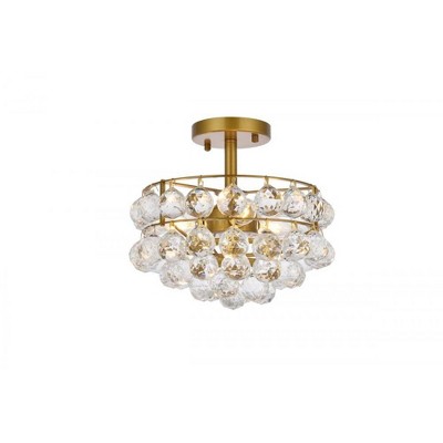 Elegant Lighting Savannah 12 inch flush mount in brass