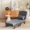 Folding Chair Bed, Comfy Convertible Sleeper Sofa, 5 in 1 Folding Bed with 5-Position Adjustable Backrest & Pillow, Cozy Futon Chair for Small Spaces - 2 of 4