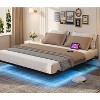 Whizmax Full/Queen/King Size Floating Bed Frame , Led Bed Frame, Metal Platform Bed Frame, No Box Spring Needed, Easy Assemble, Black - 2 of 4