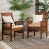 Sapphtopaz Outdoor Dining Chairs Set of 2 Modern Wood Patio Chairs with Arms for Patio, Poolside, Garden, Backyard - 4 of 4