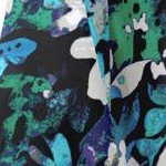 blue blooming floral