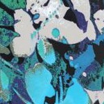 blue blooming floral
