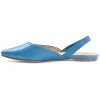 Journee Collection Womens Mallorca Pull On Almond Toe Sling-Back Flats Blue 7.5 - 2 of 4