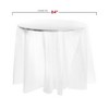 Smarty Had A Party 84" White Round Plastic Tablecloths - 96 pcs - 2 of 4