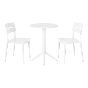 WestinTrends Playa 3-Piece Outdoor Resin Patio Bistro Set with Stackable Patio Dining Chairs - 1 of 4