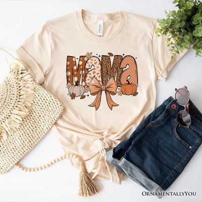 Mama Coquette Autumn T-Shirt, Cozy Fall Pumpkins for Mothers| OrnamentallyYou