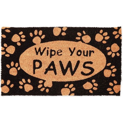 Juvale Wipe Your Paws Doormat (Coconut Coir)
