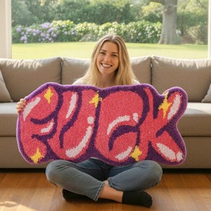 Color Rug For Bedroom, 2X3" Fluffy Thick Soft Living Room Rugs, Non Slip Absorbent Floor Mat, Cute Washable Microfiber Non-Slip Small Shower Mat - 1 of 4