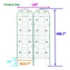 JUJABU 2 Pack Metal Garden Trellis 86.7" x 19.7"  for Climbing Plants Outdoor Flower Support - 2 of 4