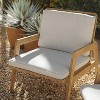 LuxenHome 4-Piece Outdoor Acacia Wood Patio Set with Cushions - 3 of 4