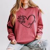 Simply Sage Market Granny Heart Outline Lightweight Garment Dyed Sweatshirt - 2 of 4