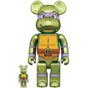 Medicom - Medicom - TMNT - Donatello Chrome Version 100% & 400% Bearbrick 2Pk - 1 of 2