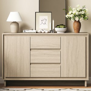 Heynemo Modern Storage Cabinet with 2 Doors, 3 Drawers & Framed Edge Design - 1 of 4