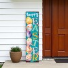 HomeRoots 36" Turquoise Pink And Yellow Solid Wood Happy Easter Easter Easter Egg Porch Sign - 2 of 4