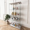 Display Cabinet with LED lights, Tempered Glass Antique Storage Cabinet Bookshelf for Living Room and Bedrooms -ModernLuxe - 3 of 4