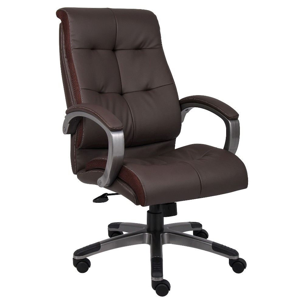 Photos - Computer Chair BOSS Double Plush High Back Executive Chair Brown -  Office Products 