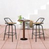 Tangkula 2PCS 27.5" Heavy-duty Metal Frame Bar Height Chairs w/ Footrest & Backrest - 3 of 4