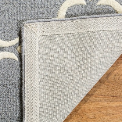 Ivory and Gray Hand-Tufted Wool 8' x 10' Area Rug