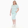 Plus Size Soft Capri Pajama Lounge Set - White Mark - 2 of 4