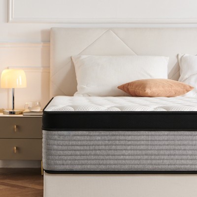 Wuleitex 12 Inches Individual Pocket Coils Hybrid Mattress with Premium Memory Foam & Medium Plush Feeling