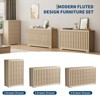 5 Drawer MDF Chest of Drawers with Natural Fibre Drawers, Wooden Chest Storage Unit, Bedroom Furniture - 4 of 4