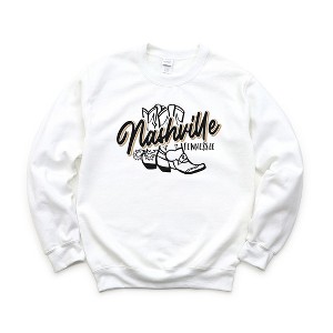 Simply Sage Market Women's Graphic Sweatshirt Nashville Tennessee Boots - 1 of 2
