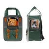 Unique Bargains Pet Carrier Portable Backpack for Cats and Small Dogs 11.81"x8.27"x16.14" Green - 4 of 4