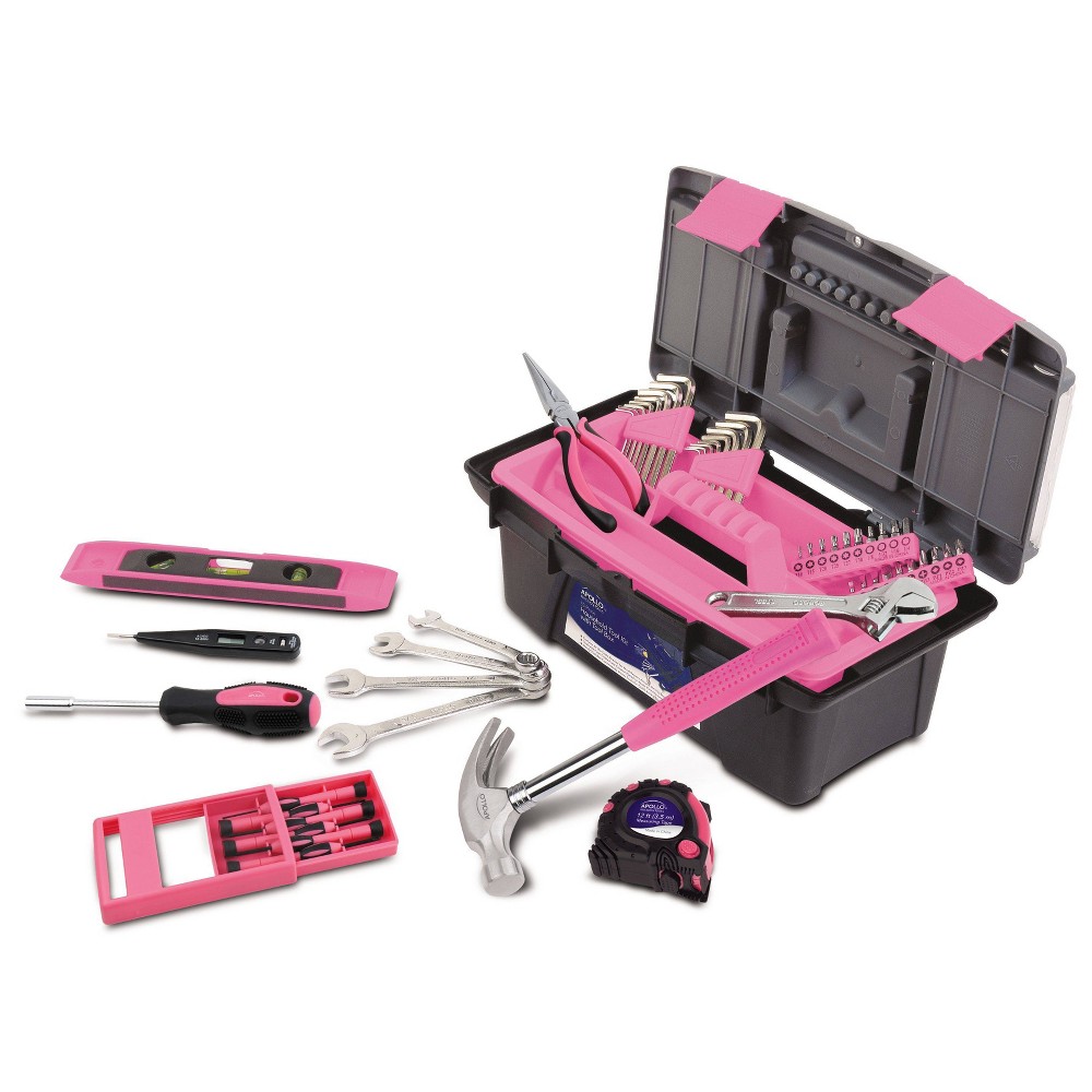 Photos - Tool Kit Apollo Tools 53pc DT9773P Household  with Tool Box Pink 