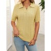Women's Summer Sweater Short Sleeve V-Neck Casual Sweater Knit Pullover Tops Trendy Spring Summer Outfits - 3 of 4