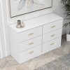 RISOKEYS 6 Drawer Dresser, 47.2" Large Chest of Drawers, Wooden Dresser Storage Cabinet for Bedroom, Double for Living Room, Hallway,Nursery - 4 of 4
