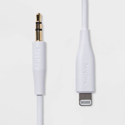 heyday™ 3' Lightning to Aux (M) Cable - White