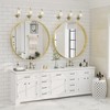 Apmir Round High Quality Aluminum Alloy Framed French Cleat Mounted Wall Decor Bathroom Vanity Mirror in matte black with 5-Year Warranty - 3 of 4