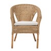 bali & pari Abbey Modern Bohemian Natural Brown Antique Rattan Dining Chair - 3 of 4