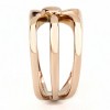 Slickblue Rose Gold Ion Plated Stainless Steel Ring, Heart Detail, Trendy Designer Style, Sizes 5-10 - 4 of 4