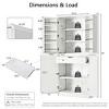 72" Tall Kitchen Pantry Cabinet, Farmhouse Storage Cabinet Cupboard, 8 Door Shelves, Adjustable Shelves & Hidden Drawer - ModernLuxe - 4 of 4