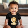 The Juniper Shop Watercolor Lion Baby Short Sleeve Bodysuit - 18M - Black - 3 of 4